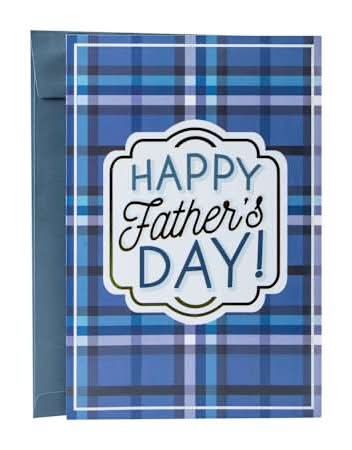 Jumbo Father's Day Card Plaid