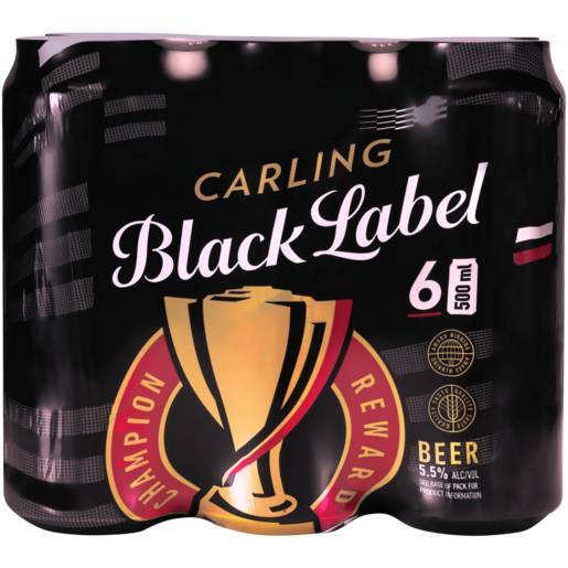 Black Label 500ml Cans 6 Pack