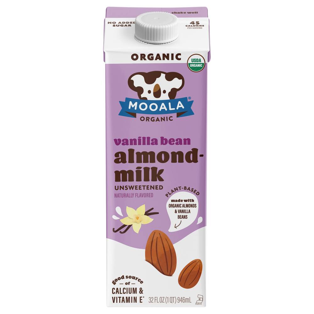 Mooala Organic Unsweetened Vanilla Bean Almondmilk (33.8 fl oz)