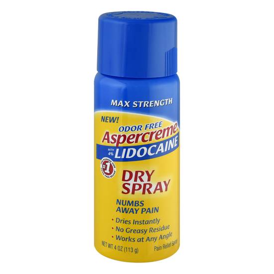Aspercreme Max Strength Lidocaine Pain Relief Spray