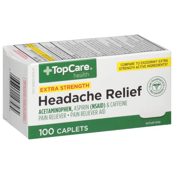 Topcare Headache Relief Extra Strength (100 caplets)