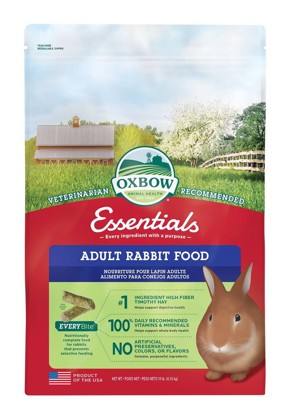 Oxbow Essentials Adult Rabbit Food (10 lbs)