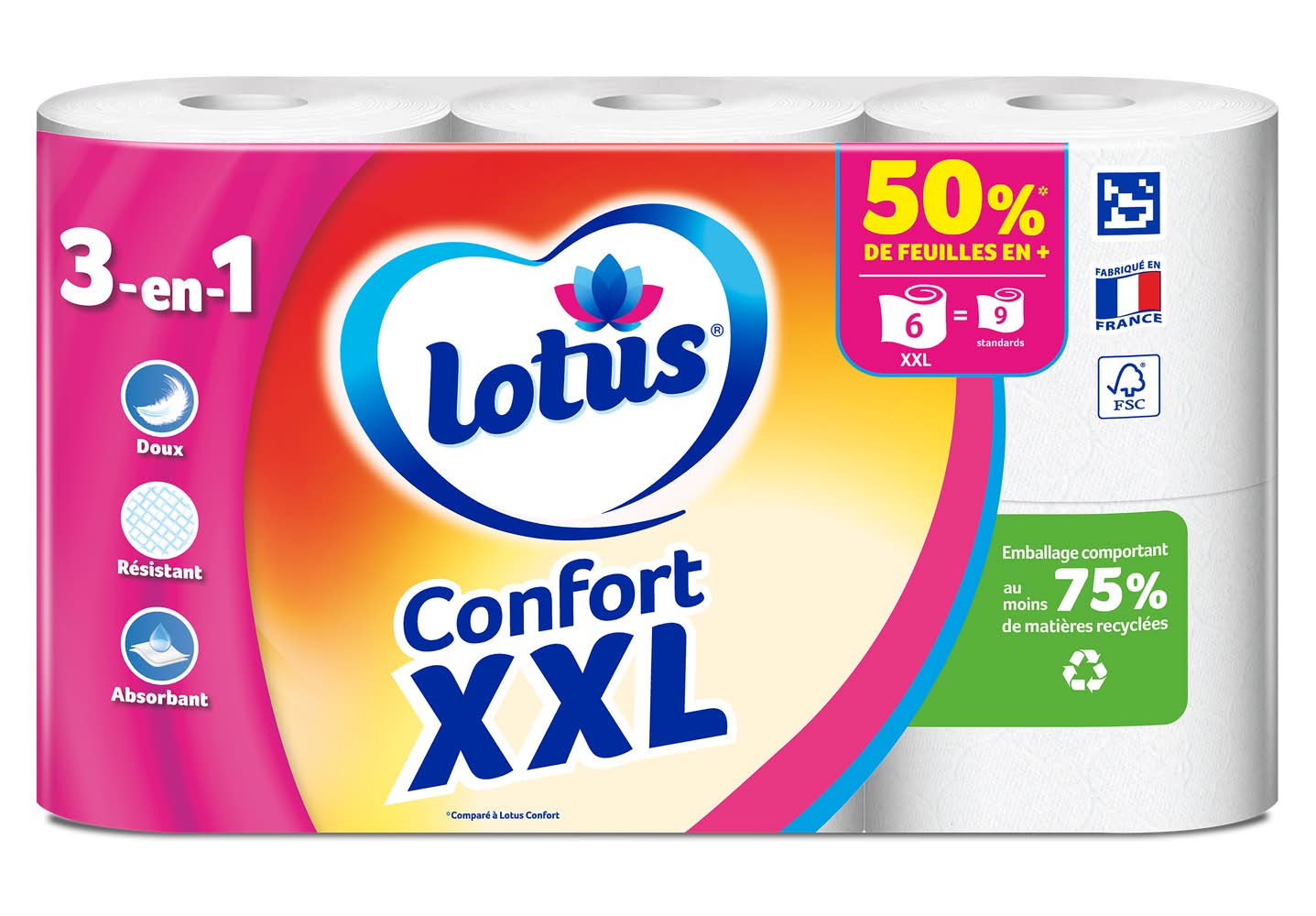 Lotus - Papier toilette 2 épaisseurs aqua tube, XXL (6)