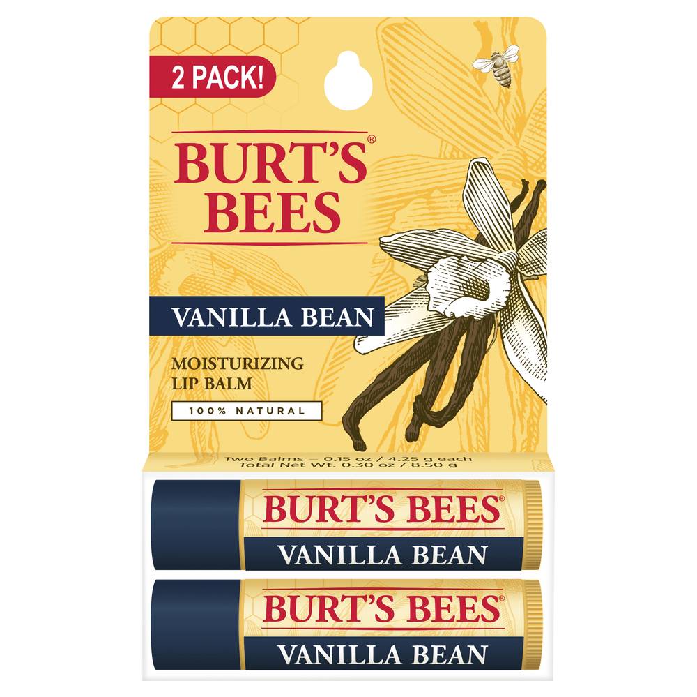 Burt's Bees 100% Natural Vanilla Bean Moisturizing Lip Balm (0.3 oz)