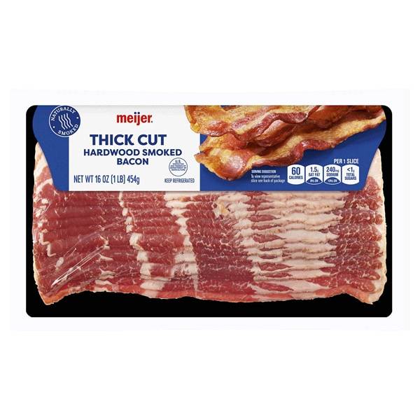 Meijer Thick Sliced Hardwood Smoked Bacon (16 oz)