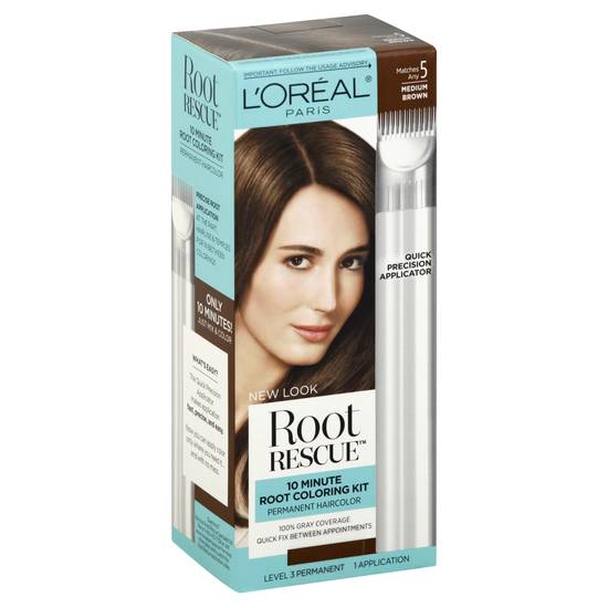 L'oréal Root Rescue 10 Minute Coloring Kit, Medium Brown
