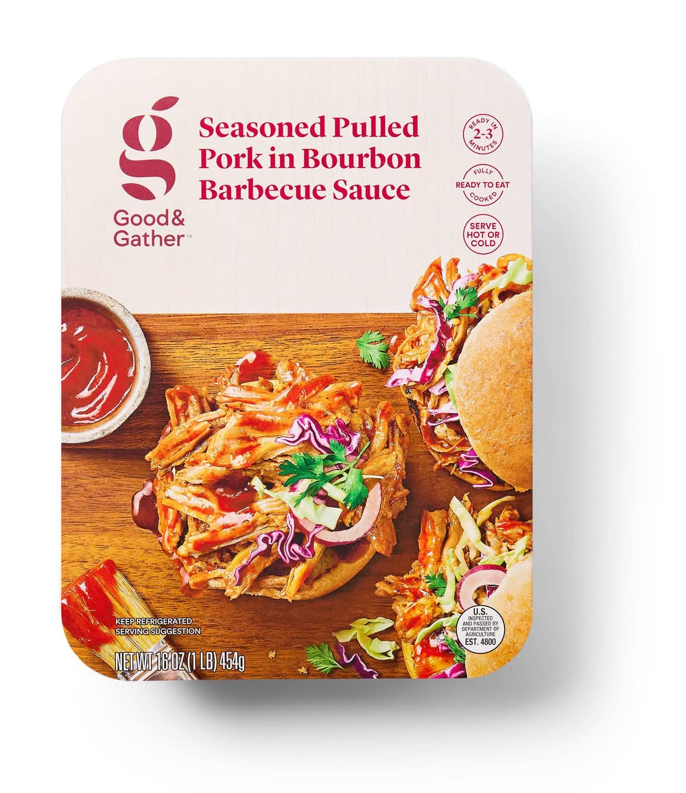 Good & Gather Seasoned Pulled Pork in Bourbon Barbecue Sauce (16 oz)