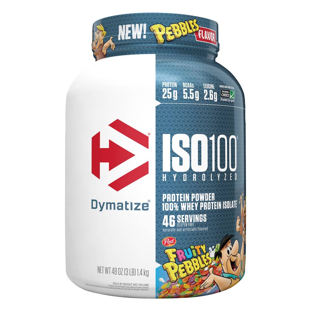 Dymatize Iso100 Hydrolyzed Fruity Pebbles Protein Powder (48 oz)