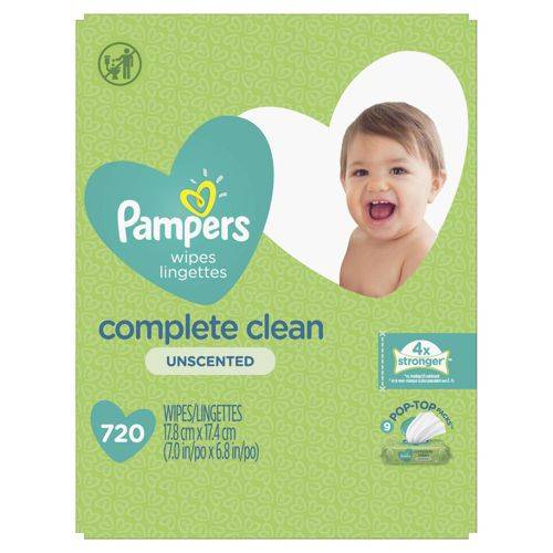 Pampers Lingettes pour bébés Baby-Clean, parfum Baby Fresh, 3X boîtes  distributrices, 216 lingettes - 216 ea