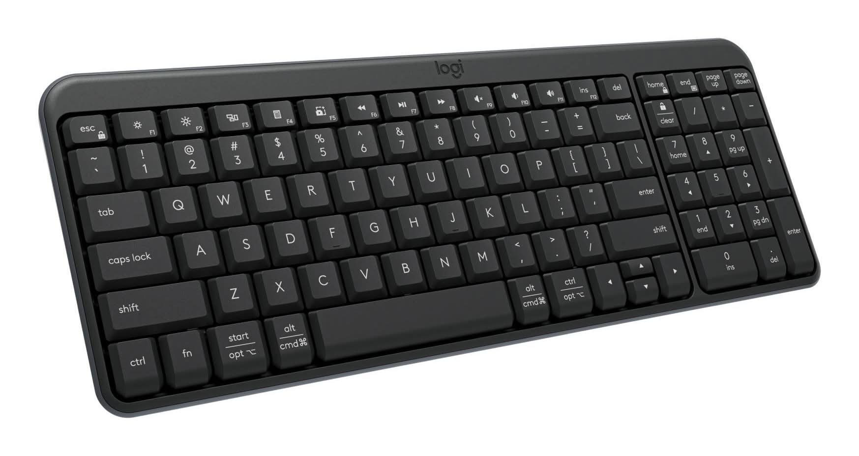 Logitech Bluetooth Dome Compact Computer Keyboard, Black
