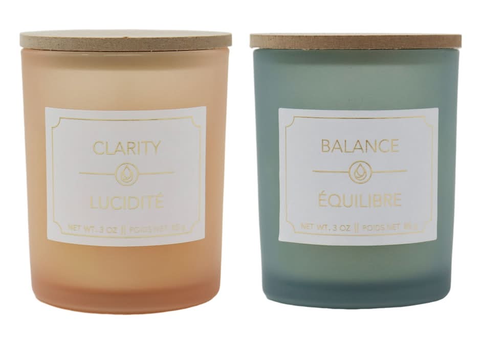 Balance Frosted Glass With Wood Lid Candle (3 oz)