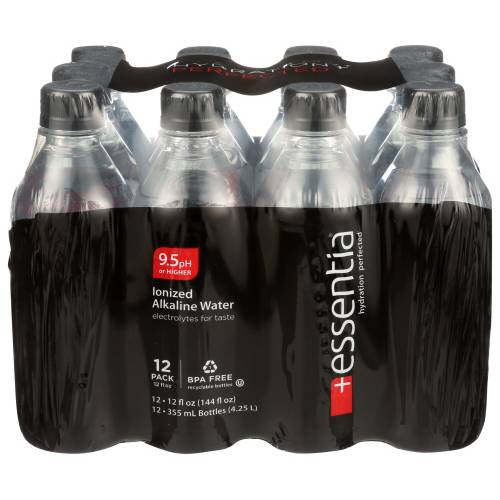 Essentia Ionized Hydration Purified Water 12 Pack of 12 Foz Bottles