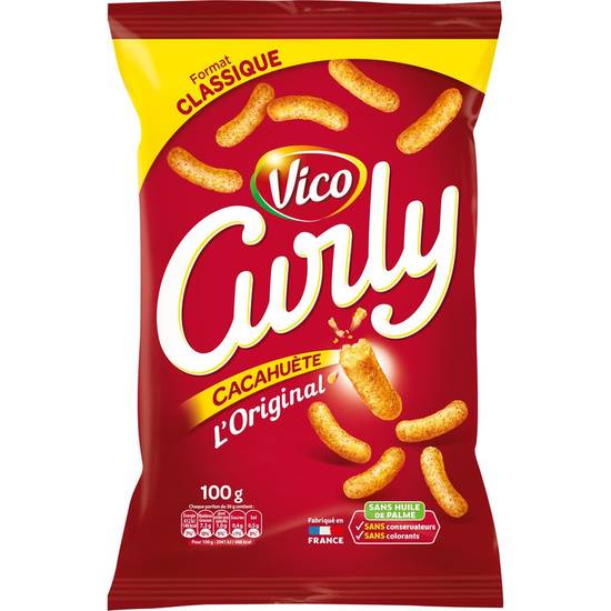 Biscuits apéritifs cacahuète Curly 100g