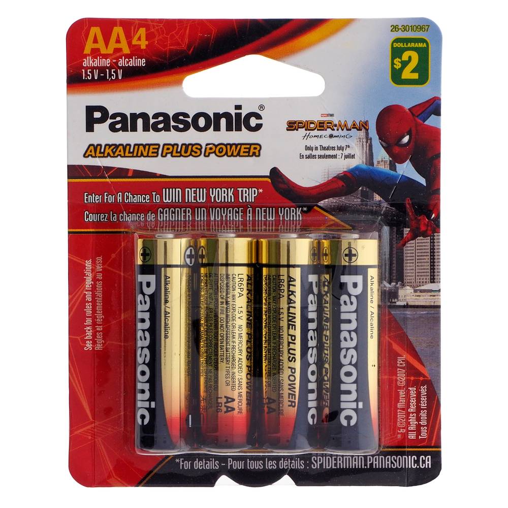 1.5V AA Alcaline Batteries, 4 Pack