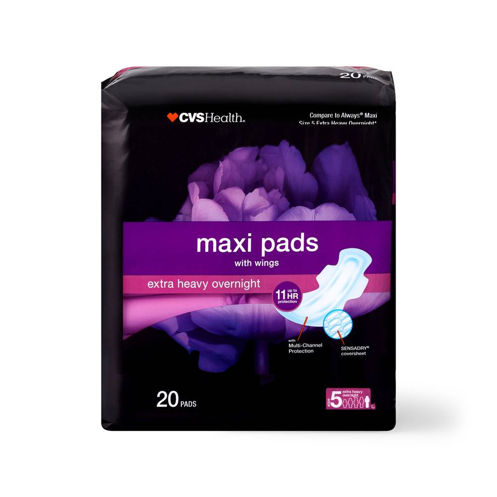 CVS Pharmacy Extra Heavy Overnight Maxi Pads (20 ct)