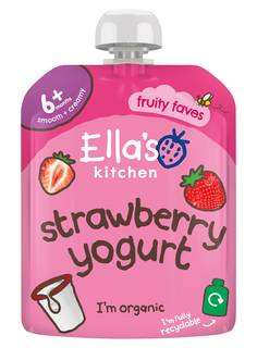 Ella's Kitchen Organic Strawberry Greek Style Yoghurt Baby Pouch 6+ Months 90g