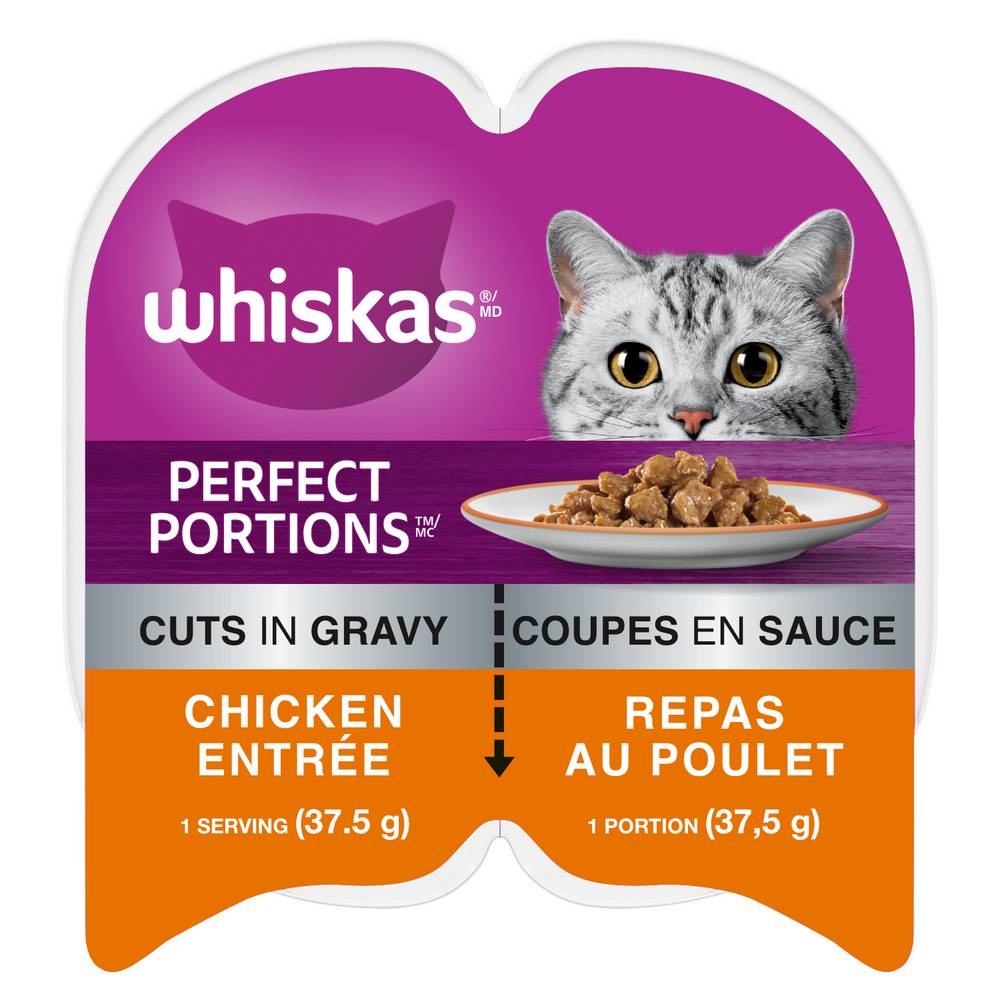 Whiskas Perfect Portions Cuts in Gravy Chicken Entrée Wet Cat Food (75 g)