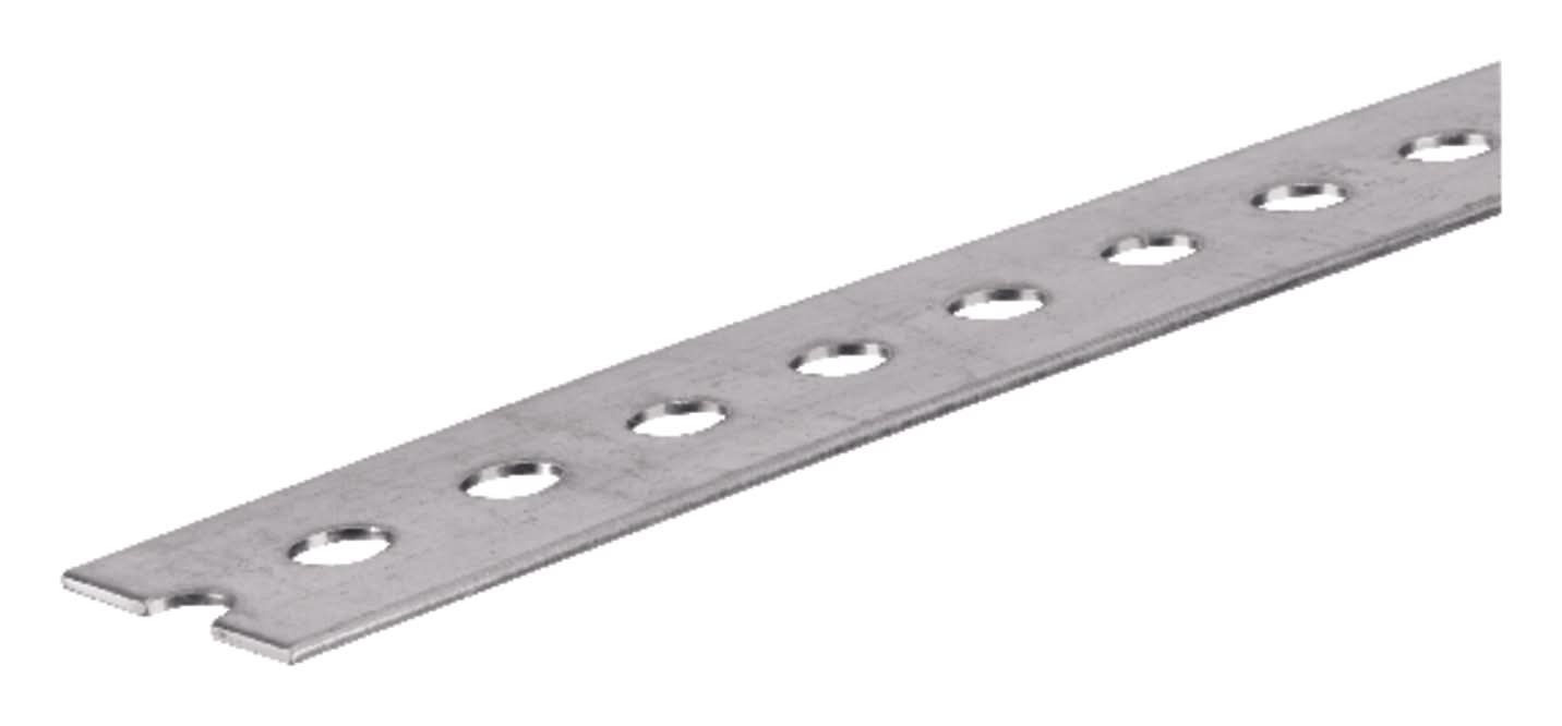 Steelworks 0.07 In. X 1.38 In. W X 48 In. L Steel Slotted Flat Bar