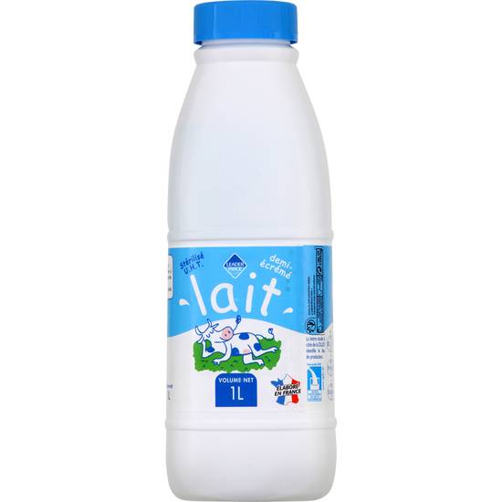 lait demi-écrémé Leader price 1l