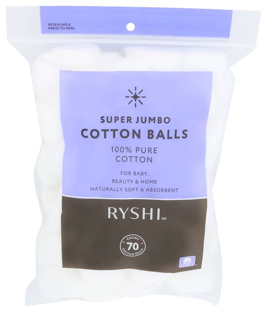 Ryshi Cotton Ball Jumbo - 70 ct