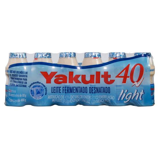 Yakult leite fermentado desnatado 40 light (480 g)