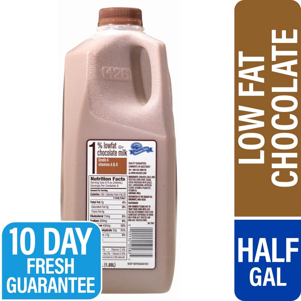 Mountain Dairy 1% Low Fat Milk, Chocolate (0.5 gal)