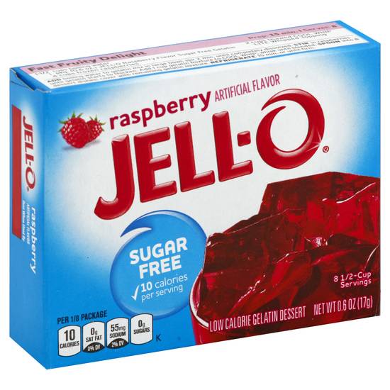 Jell-O Raspberry Flavor Sugar Free Gelatin Dessert