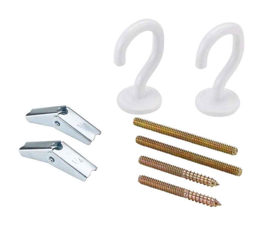 Bel Air Lighting 2.5 In. White Swag Hook Kit For Ceiling Mount (2-Pack)