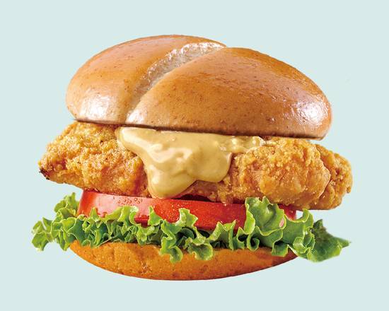 XL 花生勁辣炸雞漢堡 XL American Burger with Spicy Deep-Fried Chicken and Peanut Butter