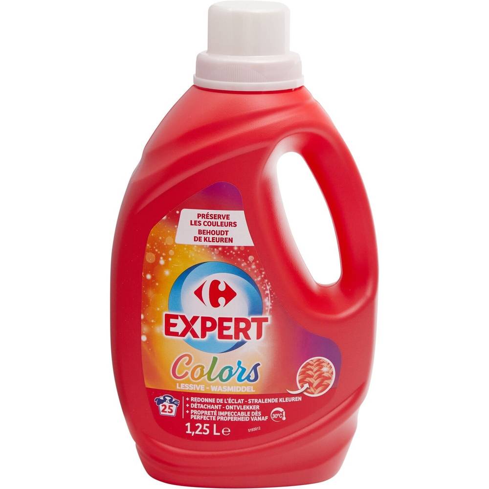 Lessive liquide Colors CARREFOUR EXPERT - le bidon de 1,25L