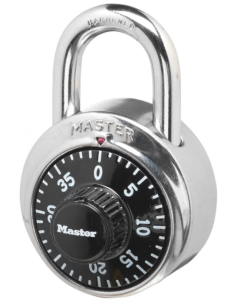 Master Lock Non-Resettable Combination Padlock, 1-7/8-in Wide x 3/4-in Shackle | 1500DHCLWSFLR/12