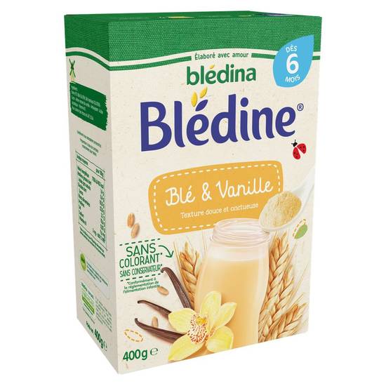 Préparation lait céréales pour bébé dès 6 mois Bledina 400g