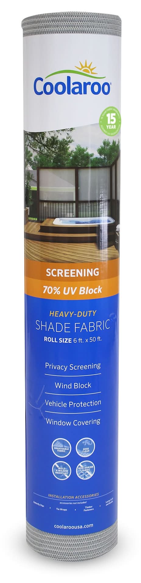 Coolaroo Shade Fabric 50-ft x 6-ft Stone Shade fabric