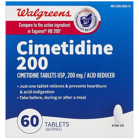 Walgreens Cimetidine Tablets 200 mg (60 ct)