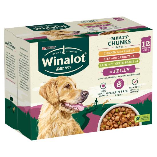 Save £1.20: Purina Winalot Grain Free Perfect Portions Mixed in Jelly 12x100g