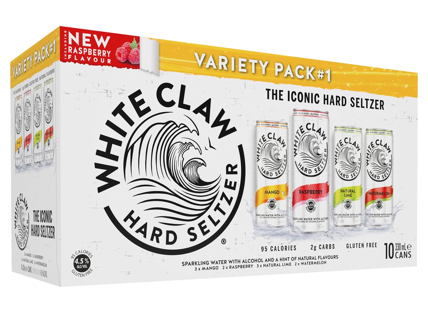 White Claw Variety Can 330ml x Pack 10