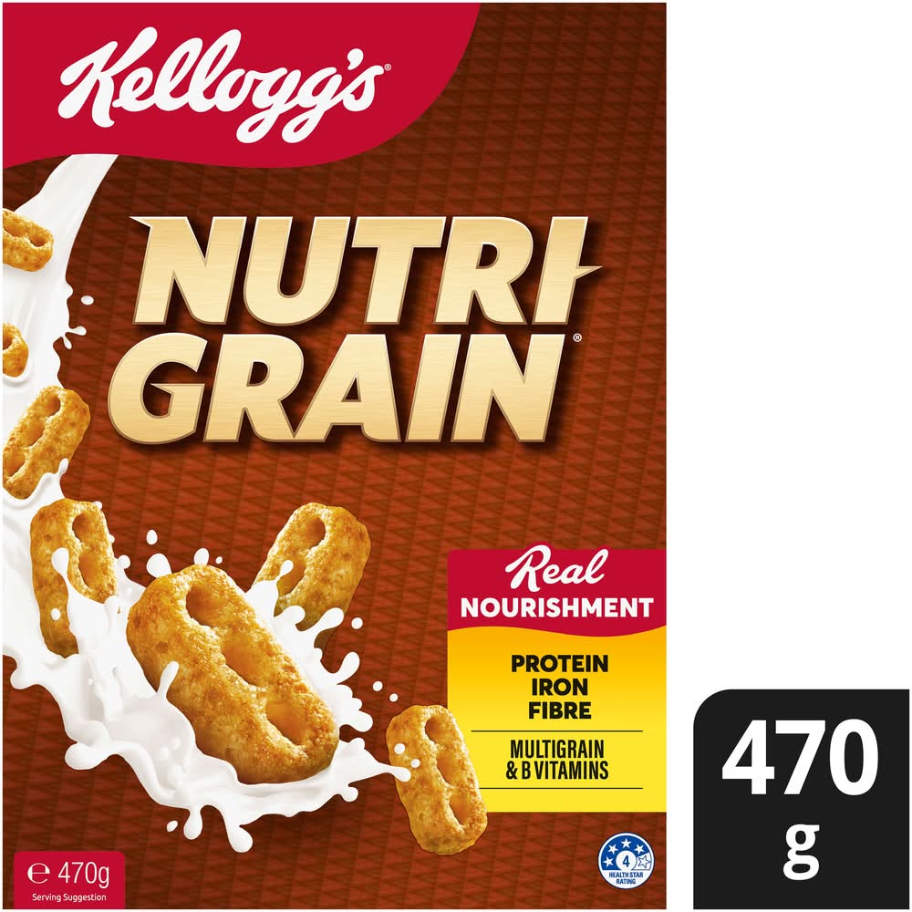 Kellogg's Nutri-Grain Protein Breakfast Cereal (470g)