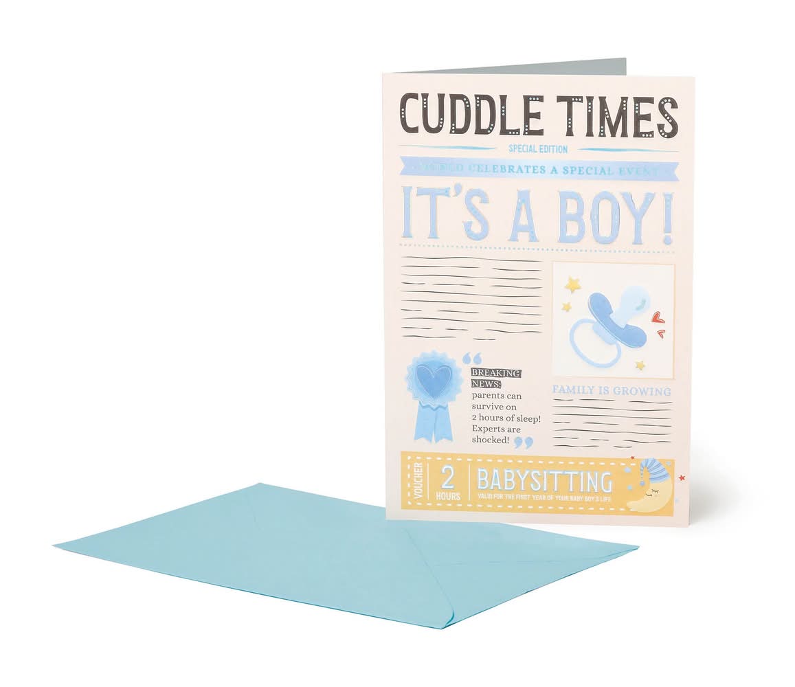 Cartão Grande - Cuddle Times - Boy