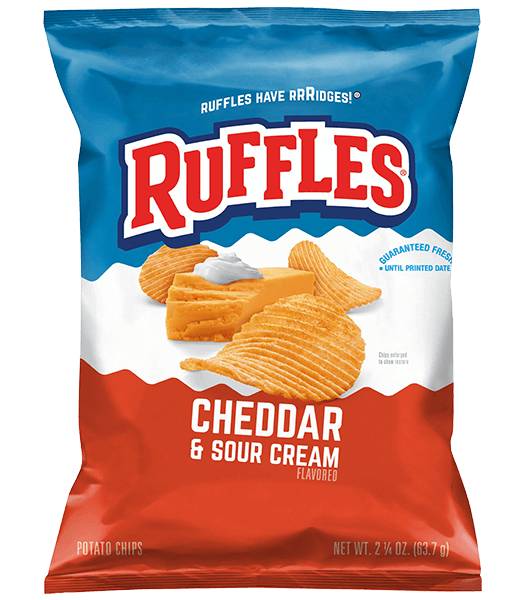 Ruffles Cheddar & Sour Cream Flavored Potato Chips 2.25oz