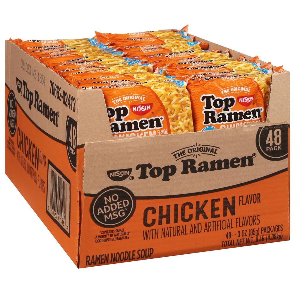 Nissin Top Ramen Flavor Cup Noodles, Chicken (3 oz, 48 ct)