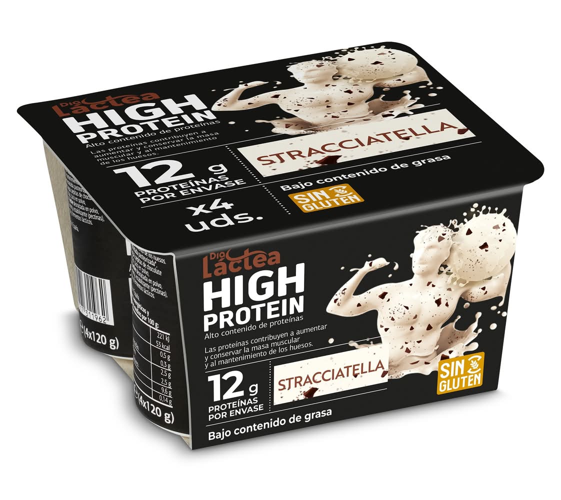 Yogur De Stracciatella Alto En Proteínas Dia Láctea Pack 4 X 120 G