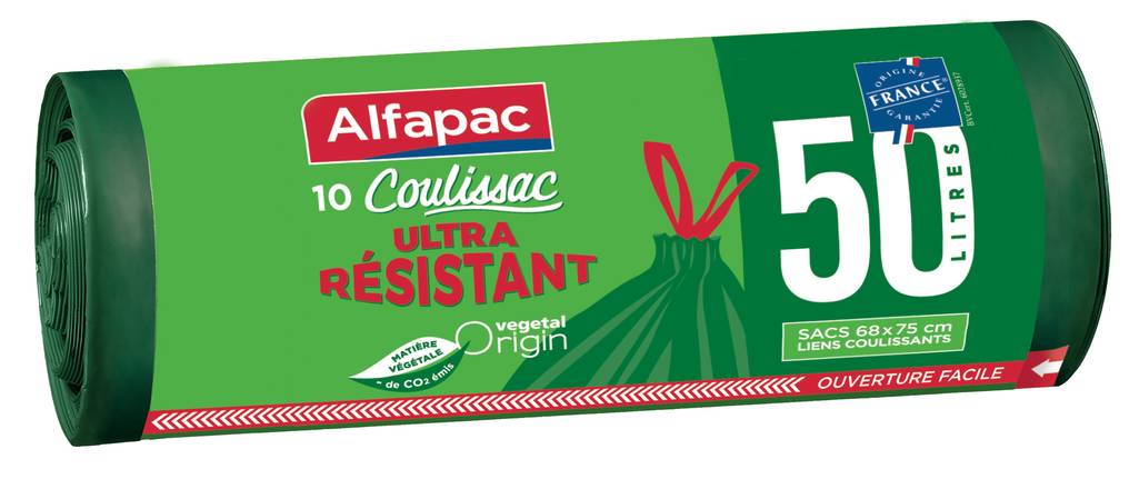 Alfapac - Ultra résistants poubelle 50l (10 pièces), Delivery Near You