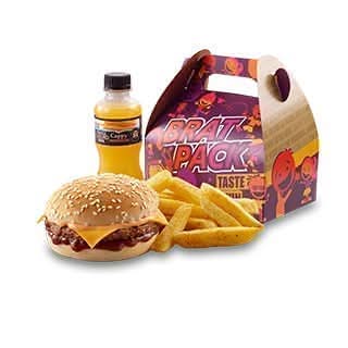 Kids Cheese Burger with Small Chips and Drink