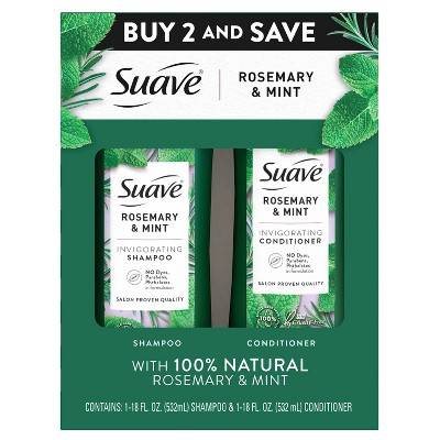 Suave Shampoo and Conditioner Rosemary and Mint, 18 oz