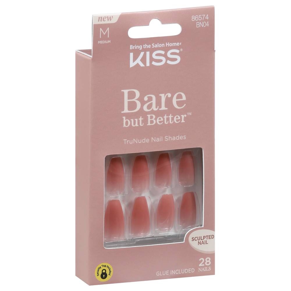 KISS Bare But Better Trunude Nail Shades, Medium (28 ct)