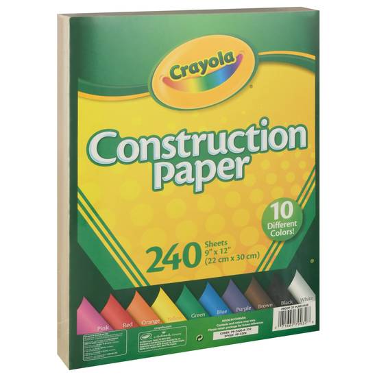 Crayola Construction Paper in 10 Colors (240 ct)