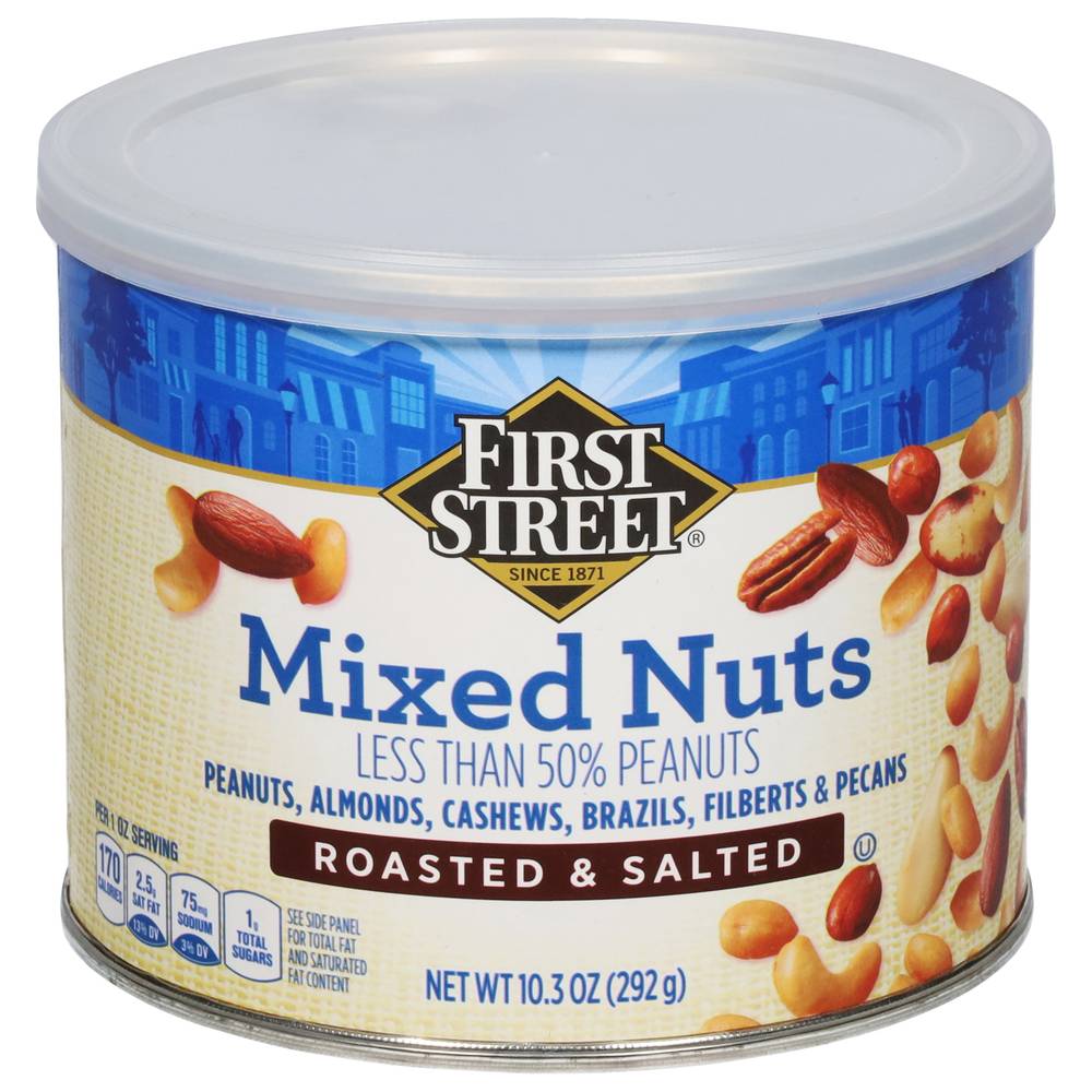 First Street Mixed Nuts, Roasted-Salted (10.3 oz)