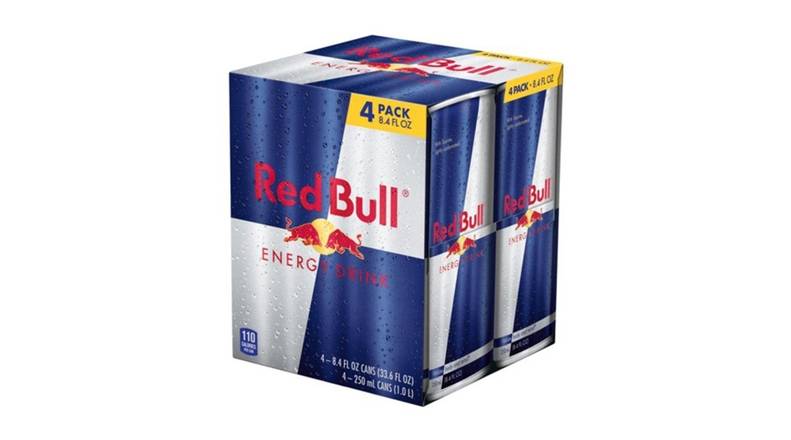 Order Red Bull - 4 Pack Mix & Match food online from Zalat Pizza store, Arlington on bringmethat.com