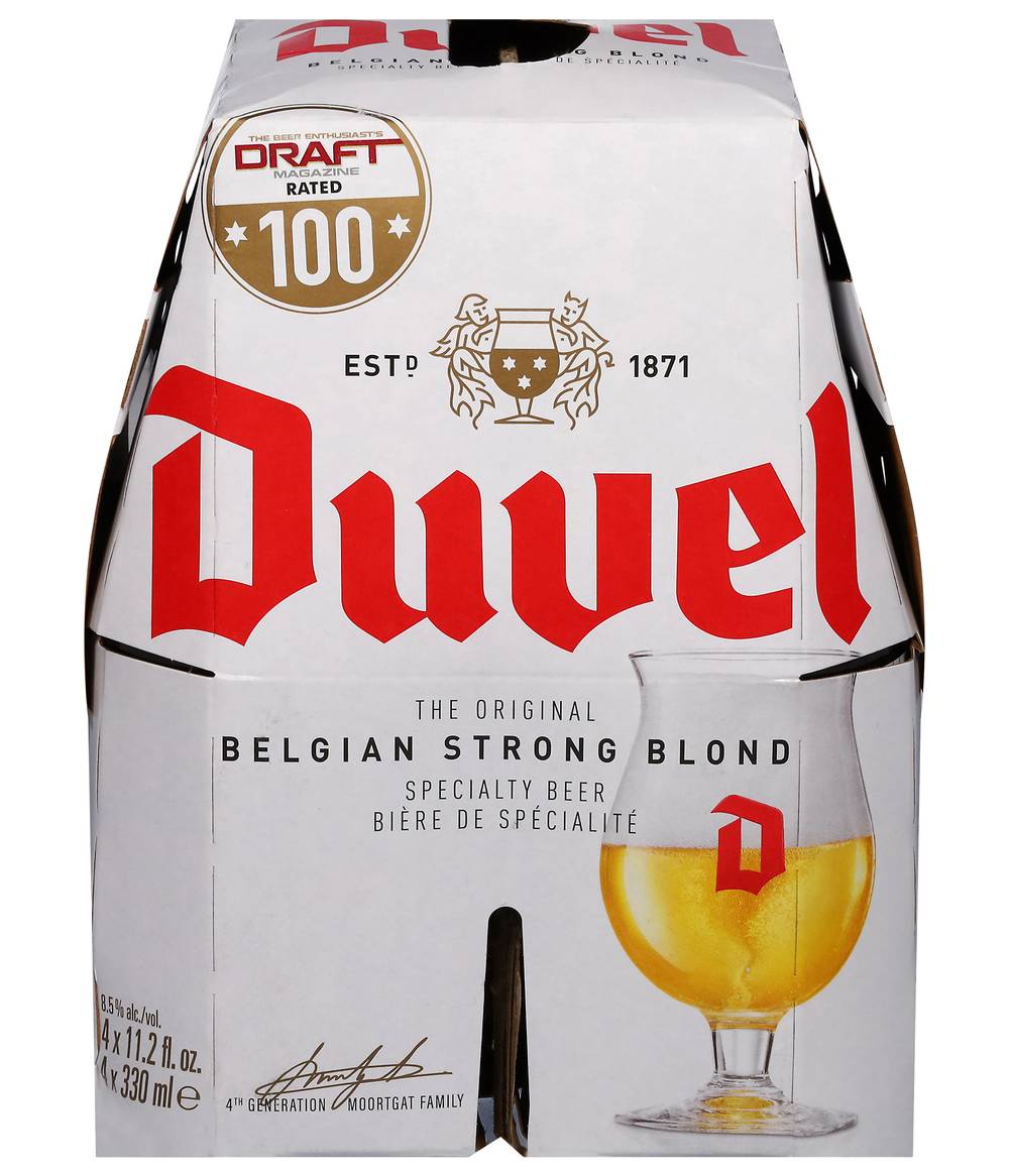 Duvel Belgian Strong Blond Ale Beer (4 x 11.2 fl oz)
