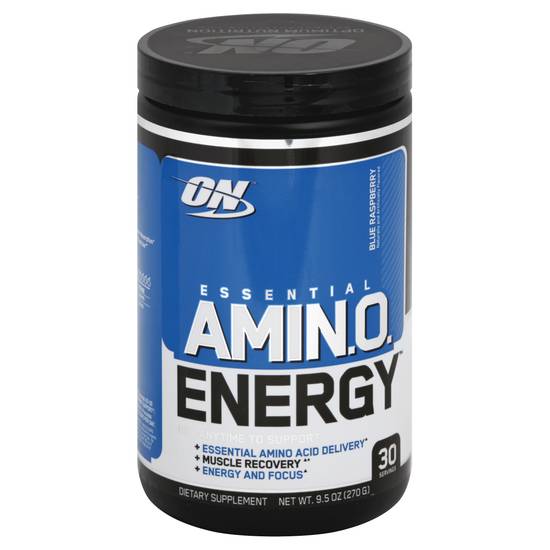 Optimum Nutrition Essential Amino Energy Powder Blue Raspberry (9.5 oz)
